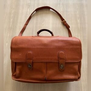 Vintage Coach 5279 Brown Leather Briefcase Messenger Bag Brown Leather